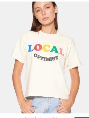 Madhappy Local Optimist Graphic Tee Size M Rainbow Logo Streetwear
